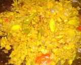 A picture of step 3 of ChhatuManjaPatraPoda(Bananastem Mushroom PatraPoda).