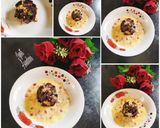 A picture of step 16 of Chocolate Bread pudding with custard sauce.