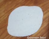 A picture of step 8 of Dudh Puli Rice dumplings cooked in milk.