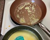 A picture of step 2 of Shrimp Alfredo.