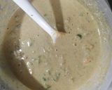 A picture of step 3 of Oats chilla.