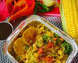 A picture of step 4 of Corn Bhel.