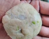A picture of step 3 of Mixed veg stuffed cheese baati.
