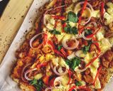 Gambar langkah 5 resipi Curry Pizza non-oven #kudapan #minggukeempat.
