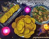 A picture of step 9 of Besan Methi Puri with Puri Chaat.