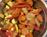 A picture of step 2 of 1 skillet andouille sausage & shrimp.
