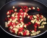 A picture of step 2 of Roasted pepper quiche.