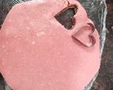 A picture of step 5 of Rose cashew stuffed burfi.