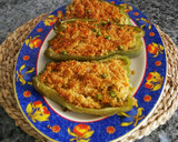 Foto del paso 8 de la receta: Pimientos verdes rellenos de quinoa y verduras