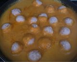 Foto del paso 5 de la receta: Albóndigas de pollo con fideos cristal y salsa de verduras
