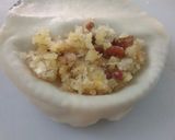 A picture of step 16 of Gujiya (Moong daal khoya and nariyal stuffed).