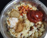 A picture of step 11 of Pani puri bruschetta.