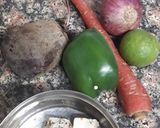 A picture of step 1 of Paneer salad.