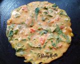 A picture of step 3 of Malabar Spinach-Besan Chilla.
