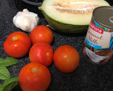 Foto del paso 1 de la receta: Sopa fría de tomate, melón y coco en Mambo