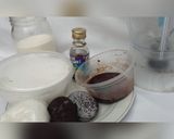A picture of step 1 of Chocolate Oreo shake.