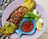 Foto langkah ke 5 dari resep 36.Nasi Bakar Cumi Rica Kemangi 🦑🌶🍃🤤.