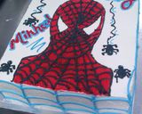 A picture of step 9 of Simple spider man cake.