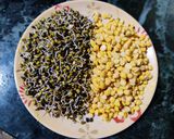 A picture of step 1 of Moong sprout and chana dal tikki.