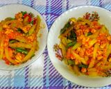 Foto langkah ke 5 dari resep Tumis labu buncis sosis campur tempe super pedas.