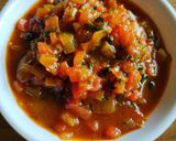 A picture of step 3 of Sweet and sour tomato bhaji.