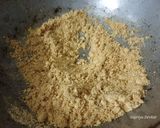 A picture of step 3 of Sattu Makhana laddu.