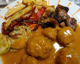 Foto del paso 10 de la receta: Albóndigas de ternera y salsa tailandesa con verduras
