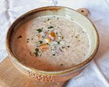 Tejfölös bableves tárkonnyal recept fázis 5 fotója