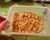 Une image de l'étape 3 de Crumble courgettes, chèvre et lardons.