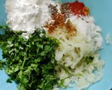 A picture of step 1 of Coriander steamed pakode.
