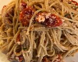 Φωτογραφία βήματος 3 της συνταγής Spaghetti πρωτεΐνης με ντοματίνια, ανθότυρο και βασιλικό 🍃