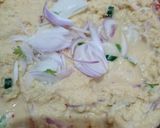 A picture of step 3 of Daal k Pakorey.