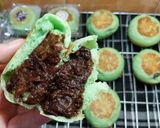 Foto langkah ke 8 dari resep Roti pandan isi coklat ekonomis tanpa telor, tanpa mixer, tanpa oven.