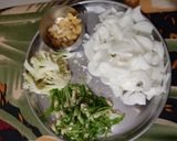 A picture of step 1 of Kadhai veg biryani.