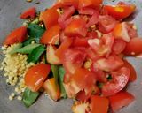 A picture of step 3 of Sooji/Semolina Potato, Tomato, Carrot Upma(no onion garlic).