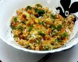 A picture of step 2 of Carrot and Nuts Semolina Upma.