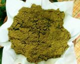 A picture of step 2 of Karivepaku Podi (Curry Leaves Powder).