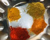 A picture of step 1 of Fried Spiced Paneer Biryani.