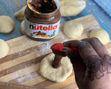 A picture of step 4 of NUTELLA FILLED BREAD 🥯.