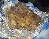 A picture of step 3 of Plantain and liver sauce sandwich.