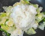 รูปขั้นตอนการทำที่ 3 ของ ข้าวผัดไข่ใส่ผัก ไร้น้ำมัน #เคลียร์ตู้เย็น