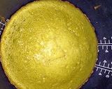 Hình bước làm 4 của món Bánh Bông lan trà xanh nướng nồi cơm điện