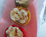 Foto del paso 6 de la receta: Calabacín, berenjena y pimientos tricolor rellenos gratinados