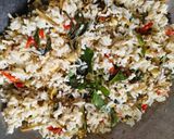 Foto langkah ke 2 dari resep Nasi Bakar Ikan Teri Orek Tempe.