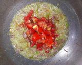 A picture of step 3 of Spicy Aloo gobhi.