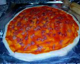 Foto del paso 25 de la receta: Pizza casera con borde de queso (de jamón) - no más masa pegada✋