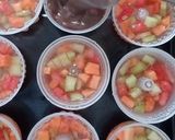 Foto langkah ke 5 dari resep Puding Jeli Buah Cokelat.