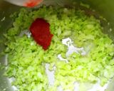 A picture of step 2 of Okra with Olive oil.