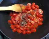 Une image de l'étape 5 de Linguines rouges au bouillon de moules, tomates, mascarpone et Gorgonzola.
