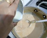 A picture of step 5 of Salted Caramel Panna Cotta Topped with Praline.
